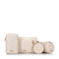 Zestaw torebek crossbody z ekoskóry kremowy 100-4Y-420-0