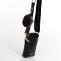 Zestaw torebek crossbody z ekoskóry czarny 100-4Y-420-1