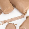 Zestaw torebek crossbody z ekoskóry beżowy 100-4Y-420-9