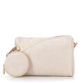 Zestaw torebek crossbody z ekoskóry kremowy 100-4Y-420-0