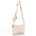 Zestaw torebek crossbody z ekoskóry kremowy 100-4Y-420-0