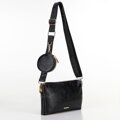 Zestaw torebek crossbody z ekoskóry czarny 100-4Y-420-1
