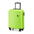 Walizka kabinowa z ABS-u z geometrycznym tłoczeniem limonkowa 56-3A-751-86