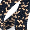 Wielokolorowy męski pasek z materiałowej plecionki multikolor 101-8M-403-N9
