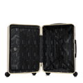 Zestaw walizek z ABS-u w drobne paski kremowy 56-3A-60S-89