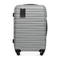 Średnia walizka z ABS - u i identyfikator z logo szara 56-3A-312-01Z5