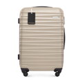 Średnia walizka z ABS - u i identyfikator z logo beżowa 56-3A-312-86Z5