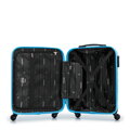 Mała walizka z ABS-u i identyfikator z logo niebieska 56-3A-311-70Z5