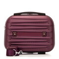 Zestaw walizki kabinowej i kosmetyczki z ABS-u bordowy 56-3A-00Z-30
