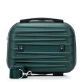 Zestaw walizki kabinowej i kosmetyczki z ABS-u zielony 56-3A-00Z-85
