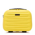 Zestaw walizki kabinowej i kosmetyczki z ABS-u żółty 56-3A-00Z-50