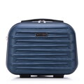 Zestaw walizki kabinowej i kosmetyczki z ABS-u granatowy 56-3A-00Z-90