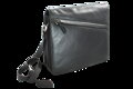Černá kožená klopnová kabelka 213-4005-60