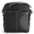 Čierny pánsky kožený zipsový crossbag 215-8913-60