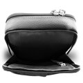 Čierny pánsky kožený zipsový crossbag 215-8913-60