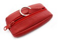 Červená sada dámskej kabelky, peňaženky a kľúčenky 412-3013-9769-2418-31