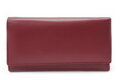 Bordovo červená dámska klopová kožená peňaženka 511-2018-32
