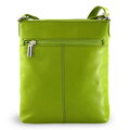 Zelená kožená zipsová kabelka 212-3013-51