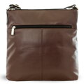 Hnedočierna kožená zipsová kabelka 212-3015-60/40