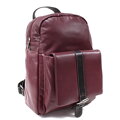 Červenočierny kožený batoh 311-1717-34/60