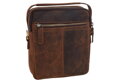 Pánske kožené crossbody tmavohnedý hunter 250904
