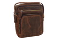 Pánske kožené crossbody tmavohnedý hunter 250904