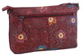 Dámska kožená crossbody kabelka červená 450113