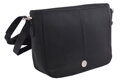 Dámska kožená crossbody kabelka čierna 250112