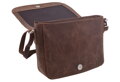 Dámska kožená crossbody kabelka tmavohnedá 250112