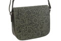 Dámska kožená crossbody kabelka zelená 250112