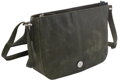 Dámska kožená crossbody kabelka zelená 250112