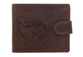 Pánska peňaženka MERCUCIO svetlohnedá embos šťuka s udicou 2911906