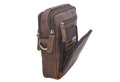 Pánske kožené crossbody tmavohnedý hunter 250904