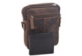 Pánske kožené crossbody tmavohnedý hunter 250904