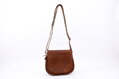 Dámska kožená crossbody kabelka koňak 250124