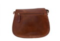 Dámska kožená crossbody kabelka koňak 250124