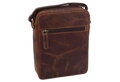 Pánske kožené crossbody tmavohnedý hunter 250586