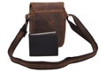 Pánske kožené crossbody tmavohnedý hunter embos kapor 250591