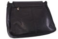 Dámska kožená crossbody kabelka čierna 250710