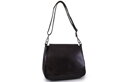 Dámska kožená crossbody kabelka čierna 250710