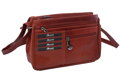 Dámska kožená crossbody kabelka červená 250714