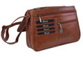 Dámska kožená crossbody kabelka koňak 250714