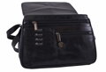 Dámska kožená crossbody kabelka čierna 250714
