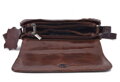 Dámska kožená crossbody kabelka hnedá 250714