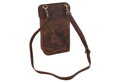 Dámska kožená crossbody kabelka tmavý tan 2511538