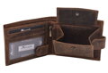 Elegantný darčekový set tmavý tan - pánska peňaženka 2911927 a pánsky opasok 747