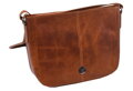 Dámska kožená crossbody kabelka horčicová 390112