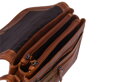 Dámska kožená crossbody kabelka horčicová 390220