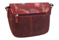 Dámska kožená crossbody kabelka červená 450112