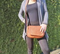 Dámska kožená crossbody kabelka Mercucio, koňaková 270108